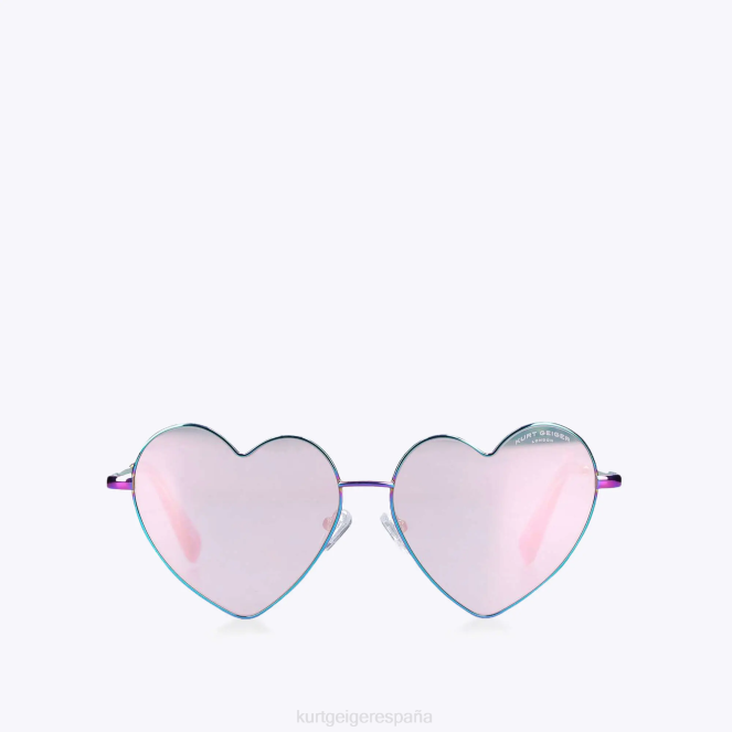 Kurt Geiger mujer gafas de sol london con forma de corazón de metal 2LPR467 | accesorios combinación de metales